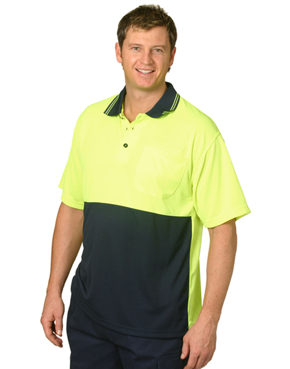 Hi-Vis CoolDry Short Sleeve Safety Polo SW01CD - Uniforms Made Easy