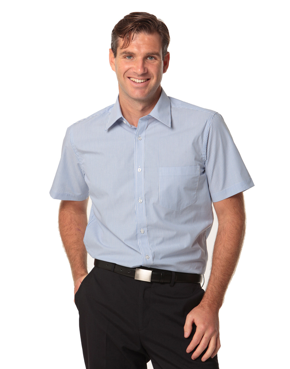 Men's Balance Stripe Short Sleeve Shirt M7231