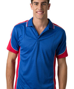 BeSeen micromesh polo BSP15 Royal Red White