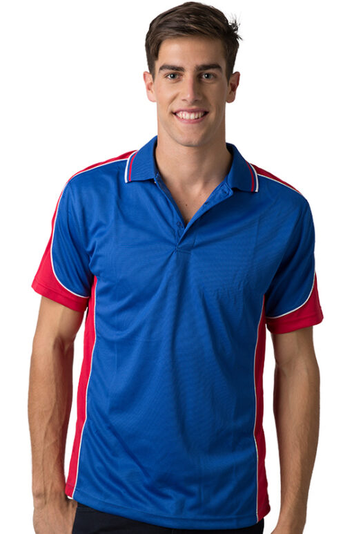 BeSeen micromesh polo BSP15 Royal Red White