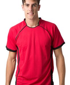 BeSeen Pique Knit T Shirt The Marlin Red Black