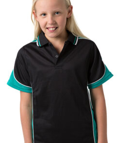 BeSeen micromesh polo BSP16K Black Teal White