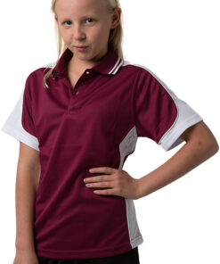 BeSeen micromesh polo BSP16K Burgundy White White