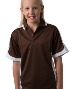 BeSeen micromesh polo BSP16K Chocolate White White