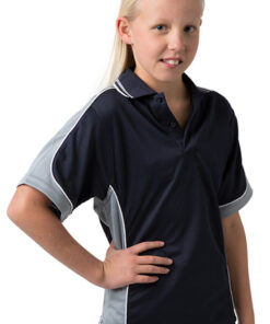 BeSeen micromesh polo BSP16K Navy Grey White