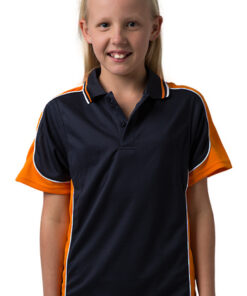 BeSeen micromesh polo BSP16K Navy Orange White