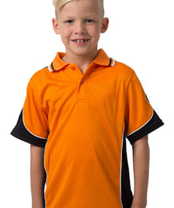 BeSeen micromesh polo BSP16K Orange Black White