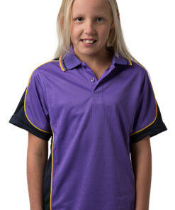 BeSeen micromesh polo BSP16K Purple Navy Gold