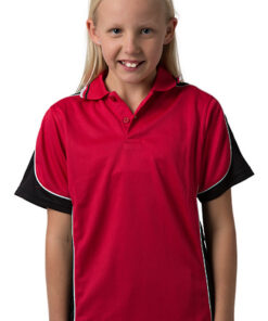 BeSeen micromesh polo BSP16K Red Black White