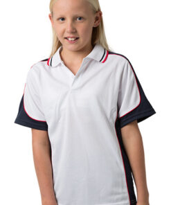 BeSeen micromesh polo BSP16K White Navy Red