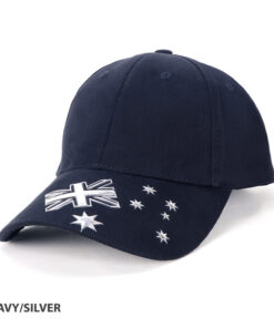 Aussie Flag Cap AH520 Navy Silver