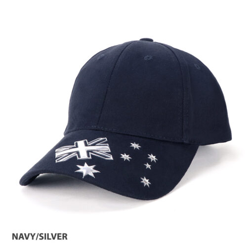 Aussie Flag Cap AH520 Navy Silver