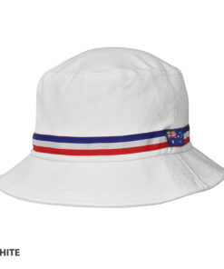 AH685 White Aussie Bucket Hat