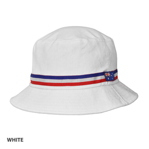 AH685 White Aussie Bucket Hat