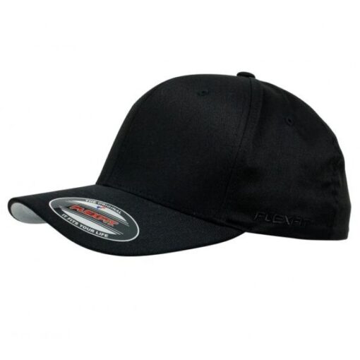 yupoong flex fit cap black 6277